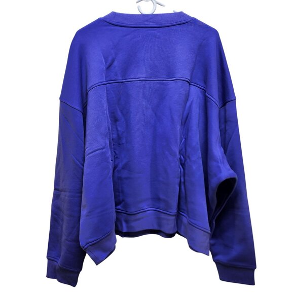 Womens Size 5X Purple Crewneck Sweatshirt Casual Pullover Relaxed Fit - Picture 2 of 5